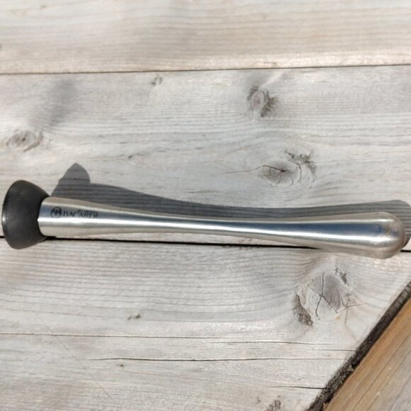 Rare BACARDI Mojito Muddler Metal Bacardi Bat Logo - Picture 1 of 3